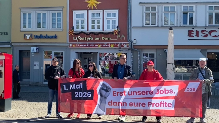 Demo Banner Zwischenkundgebung (Domplatz Erfurt)